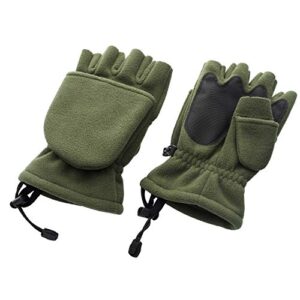 Trakker Gants Polar Fleece - Olivgrüne Handschuhe aus hochwertigem Polar Fleece für Outdoor-Aktivitäten. Bieten Wärme, Komfort und eine rutschfeste Handfläche für besseren Halt.