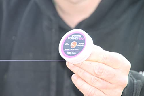 Ultima Unisex-Adult Power Hollow Zig Line in Pink, 12 Pfund - hochwertige Angelschnur für Angler mit hoher Belastbarkeit und hervorragender Auftriebskraft.