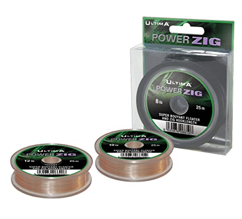 Ultima Unisex-Adult Power Hollow Zig Line in Pink mit einer Tragkraft von 12 Pfund, ideal für Angler zur Verbesserung ihrer Angelausflüge.