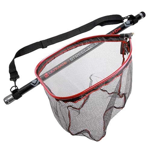 Ultimate Streetfishing Unterfangkescher mit teleskopischem Stab, ideal für das Angeln in urbanen Gewässern, robust und handlich.