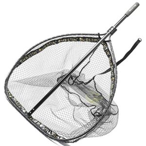 Westin W3 CR Landing Net XL – hochwertiger Angelkescher für Hecht, Zander, Waller und Karpfen mit ergonomischem Griff und gummiertem Netz