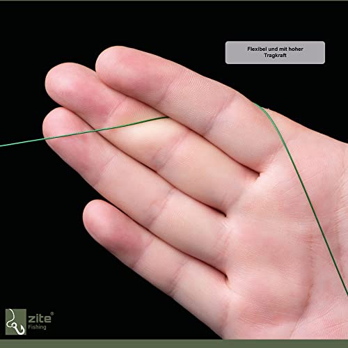 Hochwertiges Zite Fishing Stahlvorfach aus 7x7 Edelstahl für Raubfischangler, inklusive 10 Meter Vorfachmaterial und 20 Klemmhülsen zur individuellen Gestaltung