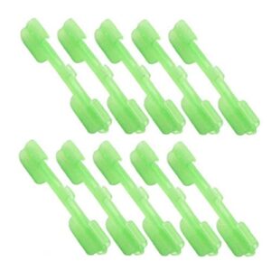 10 Stücke Abs Night Fishing Float Spitze Licht Halter in leuchtendem Grün für optimale Sichtbarkeit beim Nachtangeln