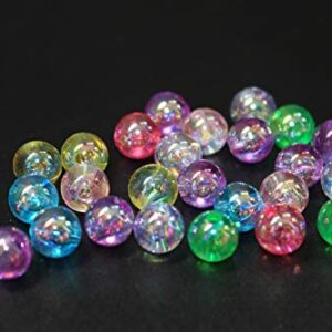 100 Stück bunte Kunststoff Angelperlen mit einem Durchmesser von 8 mm, ideal für Sinking Sea Rigs und Fliegenbinden.