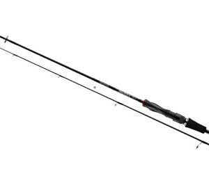 Daiwa Ballistic X L Spin Angelrute 2,30m mit einem Wurfgewicht von 3,5 bis 12 Gramm, ideal für Spinnfischen, mit ergonomischem Griff und feiner, flexibler Spitze.