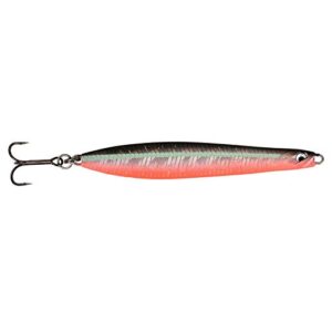 Savage Gear Seeker ISP Meerforellenblinker in Fluo UV Red Black, 9.8 cm und 23 g, ideal für Meeresangeln auf Meerforellen und Hornhechte.
