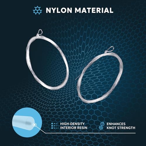 Bild der SF Vorgebundene Schlaufe zum Fliegenfischen, ideal für Angler mit 6 konischen Nylon-Vorfächern in 9 Fuß Länge und 3X Stärke, präsentiert in glänzendem Silberton.