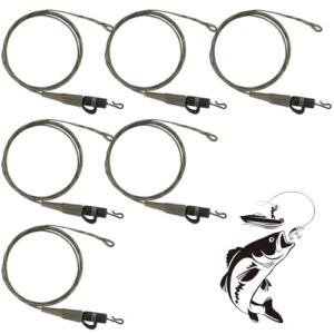 TYBYBB 6PCS Angelzubehör für Karpfen, inkl. Chod Rig Vorfach Leadcore Safety Lead Clip Haarmontage und Inline Helicopter Carp Ready Hair Fishing Rig Leader Zubehör Montage Set für Angeln