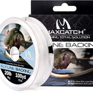 Hochwertige geflochtene Nylon-Schnur für Fliegenfischen, 20/30 lb, 100/300 Yards, Weiß