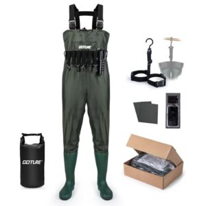 Wasserdichter Watanzug für Herren zum Angeln und Jagen, bestehend aus 70D Nylon und PVC, mit wasserdichter Tasche und Stiefelfuß