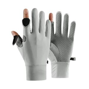 Atmungsaktive und rutschfeste Handschuhe mit UV-Schutz für Männer, ideal für Outdoor-Aktivitäten wie Angeln, Laufen und Radfahren im Sommer.