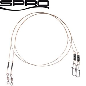 Stahlvorfach zum Spinnfischen, Stahlvorfach für den Pike Fighter Fine Leader 1x19-2 Stahlvorfächer mit Tarnfarbe und geringem Memoryeffekt