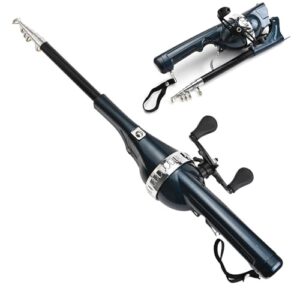Angelrute, EasyFish Klapprute, All-in-One tragbare Reiserute für Fliegenfischen, ideal für Erwachsene
