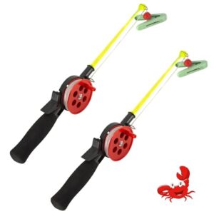 Kinderfreundliche Angel für den Strand und Urlaub - Mineup Kinder Angel Krebsangel, 2Pcs Angelrute