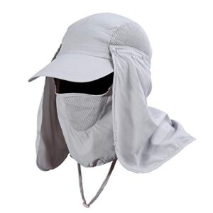 Sonnenhut mit Visier-Klappe für UV-Schutz bei Outdoor-Aktivitäten, schnell trocknend und leicht zu tragen.