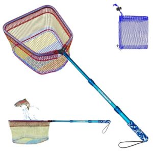 Ultraleichte Teleskop-Ködertasche zum Fangen von Fischen am Wassertrand, ideal für Kinder, Stil 2 Blau