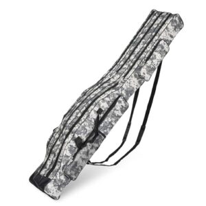 Dokeno Rutentasche 150 cm, 3 Schichten Angeltasche mit Tragegurt und Wasserdichte Beschichtung für Angelruten, Kescher und Angelwerkzeuge