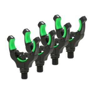 Hirisi Tackle 4 Stück Karpfen-Angelrutenhalter Set, perfekt für Angelruten im Süß- und Salzwasserbereich, mit magischen Magnet-Clips