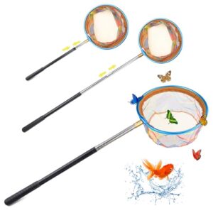 Kinder-Kescher mit Teleskopnetz für Insekten und Fische, ideal zum Fangen und Angeln im Garten oder am Strand.