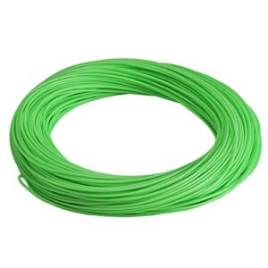Hochwertige Fliegenfischerschnur mit grüner Schlaufe, ideal für weite Würfe und Windbedingungen.