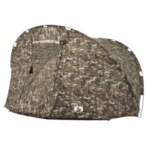 Das vidaXL Angelzelt 5 Personen ist ein hochwertiges Campingzelt für Angler, das Platz für 5 Personen bietet und mit einem Steckverbindungssystem und Reißverschluss ausgestattet ist. Es besteht aus hochwertigem 190T Polyester und hat ein Tarnmuster.