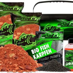 Das Angel-Berger Magic Baits Futterset besteht aus einem Eimer für das Anmischen von Angelfutter, Groundbait und Liquid Pellets. Perfekt geeignet für den Fang großer Karpfen.