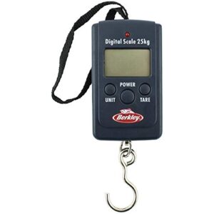 Kompakte und genaue Waage für Angler, Digitale Waage für das Messen von Gewichten in Kilogramm und Pfund, beleuchtetes Display bei Nacht lesbar