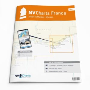 Suche nach der perfekten Route in Frankreich. Die NV Atlas France FR 10 bietet eine detaillierte Seekarte für Ihre Reise von Toulon bis Menton, einschließlich Monaco und Nizza. Mit der App-Lizenz können Sie die Karte offline nutzen.