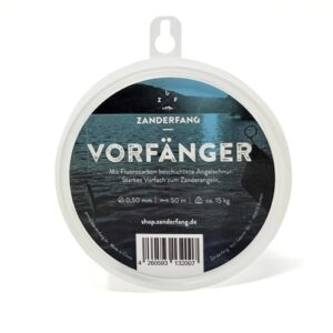 Hochwertige Fluorocarbon-Vorfach-Schnur zum Angelsport mit 0,50 mm Durchmesser und 50 m Länge - ideal für Zander, Hecht und Barsch
