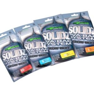 Korda Solidz Slow Melt PVA Beutel, XS - 45 x 100 mm, 25 Stück, hochwertige PVA-Beutel mit langsamem Schmelzeitverhalten, ideal für Angel-Abenteuer
