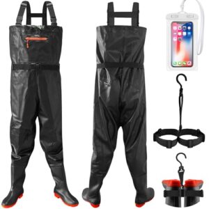 Wasserdichte Hose für Herren und Damen - ideal für Teich und Outdoor-Aktivitäten - Robuste Konstruktion mit integrierten Stiefeln