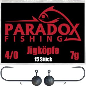 Ein umfassendes Jigköpfe Set für den Fischfang, ideal für die Jagd nach Barsch, Hecht und Zander. Das Set enthält 15 Stücke in 7g Gewicht mit einer Größe von 4/0.