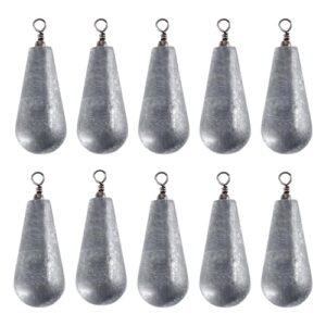 Hochwertige Birnenblei Sets für Fischen mit 10g Gewichten und Wirbel, ideal für verschiedene Wasserarten und Anglechniken.