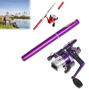 Kompaktes und tragbares Angelruten-Kombi-Set mit faltbarer Angelrute, Spule und Mini-Stift für Meer, Salzwasser und Süßwasser-Angeln