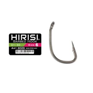 50 Stück Hochkarbon-Edelstahl-Haken mit PTFE-Beschichtung, Widerhaken und Öse - Angelzubehör in einer zerlegbaren Kunststoffbox