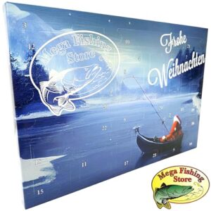 MF Mega Fishing Deluxe Raubfisch Angler Adventskalender mit 24 Überraschungen für das Angeln auf Hecht, Zander, Barsch und Forelle