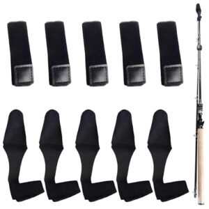 Rute-Schutzkappe, Angelrute-Schutz, hoher Elastizität, Klettverschluss-Design, elastischer Gurtband, Rutenschutzkappen