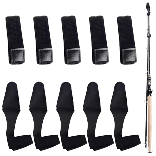 Rute-Schutzkappe, Angelrute-Schutz, hoher Elastizität, Klettverschluss-Design, elastischer Gurtband, Rutenschutzkappen