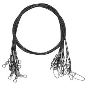 Hochwertige Angelvorfächer mit Wirbeln, 10 Stück, 50 cm lang, aus Stahl gefertigt, ideal für Hechtangeln