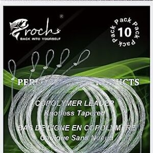Croch Fly Angeln Konisch Vorfach mit Loop-9ft, 10er Pack, 4X. Hochwertiges Produkt für die Anfertigung von Fliegen.
