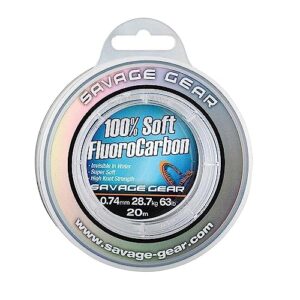 Savage Gear Soft Fluorocarbon Schnur 0,33mm 50m 7kg Angelschnur monofil Leader für Vorfächer - hochwertige Fluorocarbon-Schnur mit hoher Tragkraft und Elastizität
