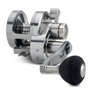 Fischereirolle mit Aluminiumgehäuse und Meeresangel, für Linkshänder geeignet