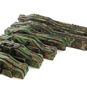 Angeltasche mit Rutenfutteral und Angelkoffer, Tasche mit zwei Fächern für 120 cm lange Ausrüstung