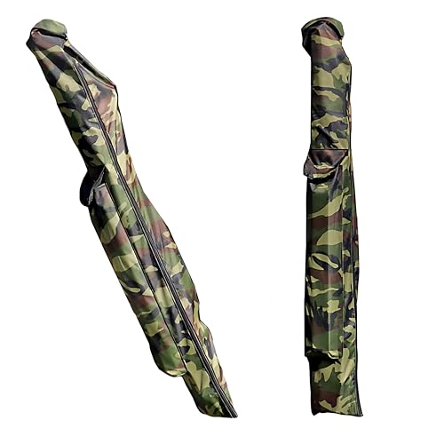 Wasserdicht verdickte Tarnfarben Rutentasche mit Schultergurt und Reißverschluss - Angelruten Aufbewahrungstasche für Angler