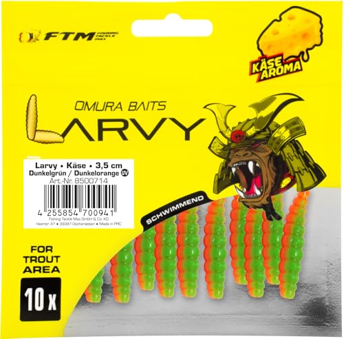 Fischereiequipement von Max - Omurabaiten in Käse-Aroma für Lachs und andere Fischarten - Größe 3,5 cm - verschiedene Farben erhältlich