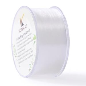 Transparente Angelschnur, Klar-Transparanter Faden aus Nylon, 0.3mm dick und 300 Meter lang, ideal für DIY Crafting, Schmuck basteln und Hängendes Ornament