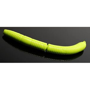 Libra Lures Fatty D'Worm 6,5 cm in Apple Green - ein klassischer Lure für das Angeln von Forellen, Barben und Aalen in bewegten Gewässern wie Flüssen oder Seen.