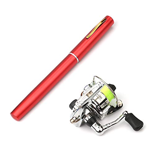 Lixada Angelrute Reel Combo, mini portable Fischnetz im Kleinformat, Teleskop Angelrute Spinnrolle für Einsteiger und Fortgeschrittene im Angelsport