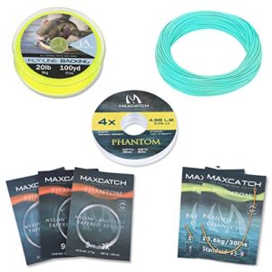 MAXIMUMCATCH Bestprice Fliegenschnur, Schwimmende Fliegenschnur mit Backing Vorfach und Tippet, Top-Qualität, verschiedene Gewichte (1F/2F/3F/4F/5F/6F/7F/8F/9F/10F)