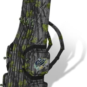 Wasserabweisende Angeltasche mit 4 Innenfächern und Größe 160 cm für Angelruten und Zubehör - Farbe Fog-Autumn-Camo